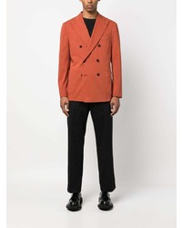Мужской оранжевый двубортный пиджак от Boglioli