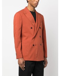 Мужской оранжевый двубортный пиджак от Boglioli