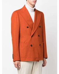 Мужской оранжевый двубортный пиджак от Tagliatore
