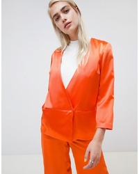 Женский оранжевый двубортный пиджак от Moss Copenhagen