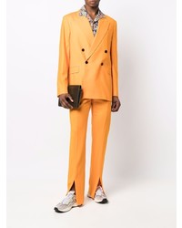 Мужской оранжевый двубортный пиджак от Cmmn Swdn