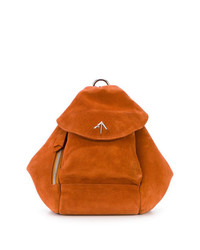 Женский оранжевый замшевый рюкзак от Manu Atelier