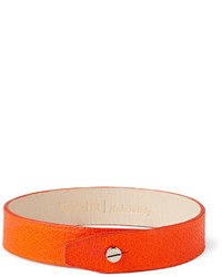 Мужской оранжевый кожаный браслет от Valextra