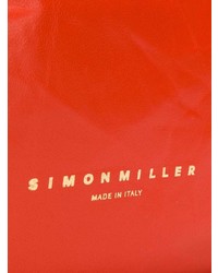 Оранжевый кожаный клатч от Simon Miller
