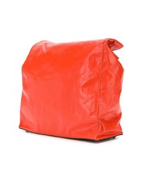 Оранжевый кожаный клатч от Simon Miller