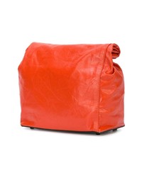 Оранжевый кожаный клатч от Simon Miller