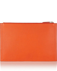 Оранжевый кожаный клатч от Givenchy