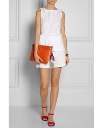 Оранжевый кожаный клатч от Anya Hindmarch