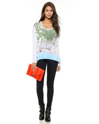 Оранжевый кожаный клатч от Loeffler Randall