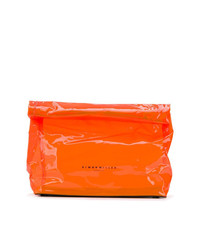 Оранжевый кожаный клатч от Simon Miller