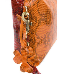 Оранжевый кожаный клатч от Danielapi