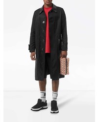 Мужской оранжевый кожаный мужской клатч с принтом от Burberry