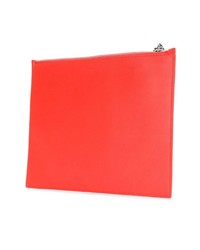 Мужской оранжевый кожаный мужской клатч от Kenzo