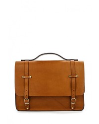 Оранжевый кожаный портфель от Long River