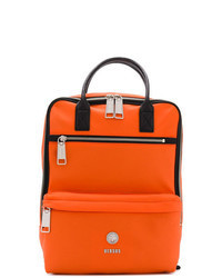 Оранжевый кожаный рюкзак