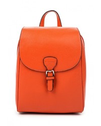 Женский оранжевый кожаный рюкзак от David Jones