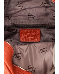 Женский оранжевый кожаный рюкзак от Jane's Story