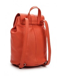 Женский оранжевый кожаный рюкзак от Jil Sander Navy