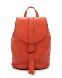 Женский оранжевый кожаный рюкзак от Jil Sander Navy