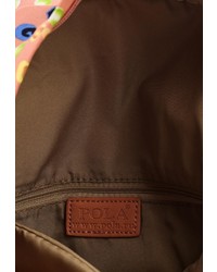 Женский оранжевый кожаный рюкзак от Pola