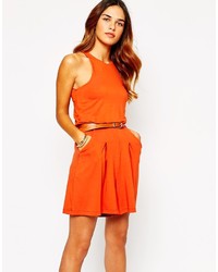 Оранжевый комбинезон с шортами от Warehouse