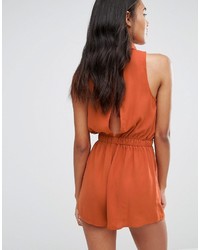 Оранжевый комбинезон с шортами от Glamorous