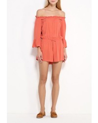 Оранжевый комбинезон с шортами от Topshop