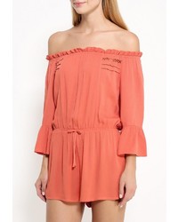 Оранжевый комбинезон с шортами от Topshop