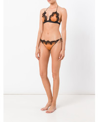 Оранжевый кружевной бикини-топ от Oseree