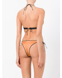 Оранжевый кружевной бикини-топ от Oseree