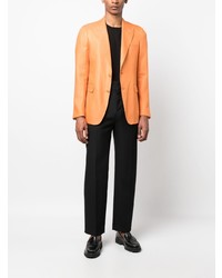Мужской оранжевый льняной пиджак от Tagliatore