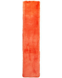 Женский оранжевый меховой шарф от Carven