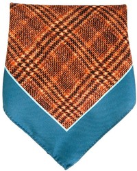 Оранжевый нагрудный платок с принтом от Kiton