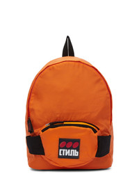 Женский оранжевый нейлоновый рюкзак от Heron Preston