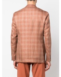 Мужской оранжевый пиджак в клетку от Canali
