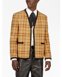 Мужской оранжевый пиджак в клетку от Gucci
