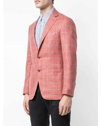 Мужской оранжевый пиджак в клетку от Canali