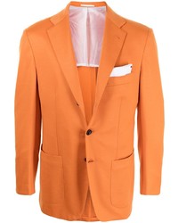Мужской оранжевый пиджак от Kiton