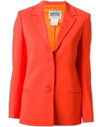 Женский оранжевый пиджак от Versace