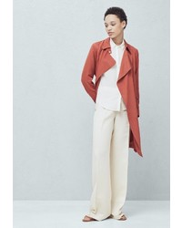 Женский оранжевый плащ от Mango