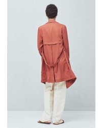 Женский оранжевый плащ от Mango