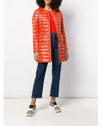 Женский оранжевый пуховик от Herno
