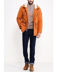 Мужской оранжевый пуховик от Vizani