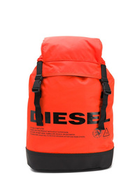 Мужской оранжевый рюкзак с принтом от Diesel