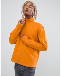Мужской оранжевый свитер на молнии от Weekday