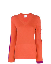 Женский оранжевый свитер с v-образным вырезом от Barrie