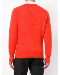 Мужской оранжевый свитер с v-образным вырезом от Tom Ford