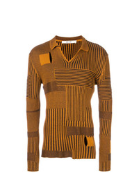 Мужской оранжевый свитер с v-образным вырезом от Damir Doma