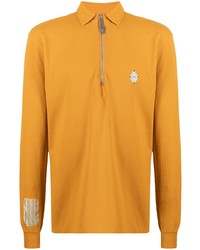 Мужской оранжевый свитер с воротником поло от A-Cold-Wall*