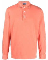 Мужской оранжевый свитер с воротником поло от Drumohr